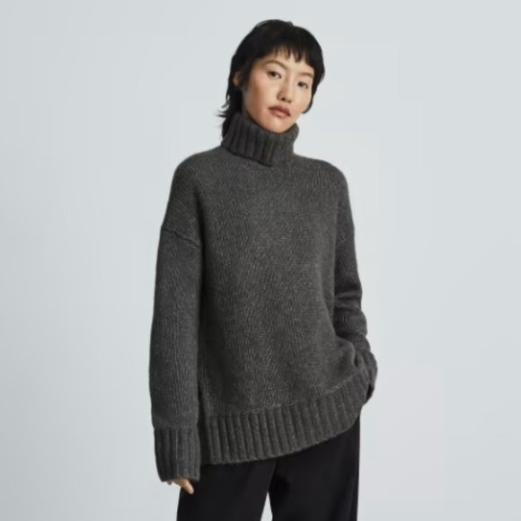 Everlane Sweaters - Everlane Knit Wool "The Cloud Turtleneck" Sweater Dark Moss Green Small